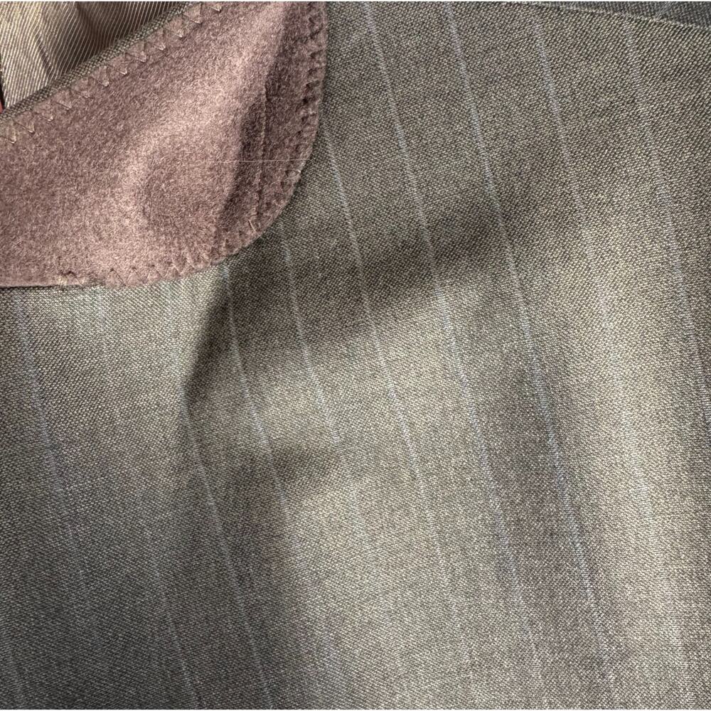 Vintage Oscar de la Renta Wool Blazer 44S Pinstrip Sport Coat, Classic, Designer - Picture 6 of 14